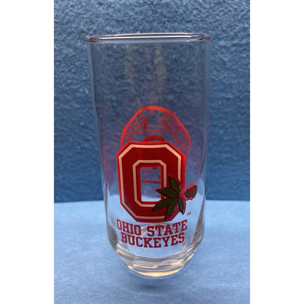 Vintage Ohio State University Buckeyes Drinking Glass‎ Tumbler